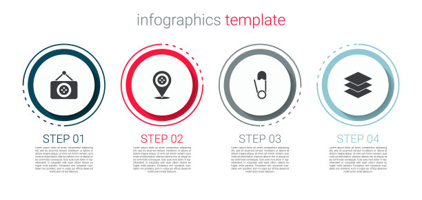 设置裁缝店，位置裁缝，安全别针和层服装纺织品。业务信息模板。向量图片下载