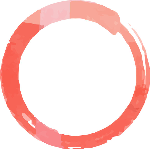 用画笔绘制的暖色水彩环图片下载