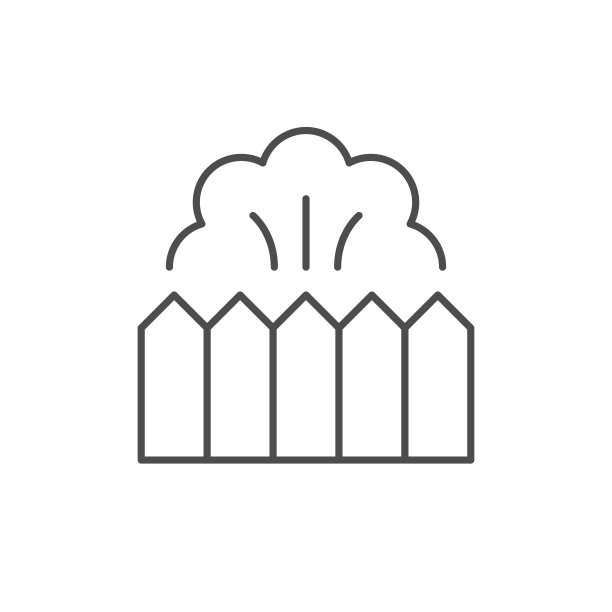 花园围栏线轮廓图标图片下载