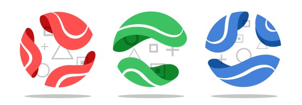 一组极简的球体形状。球体的迹象图片下载