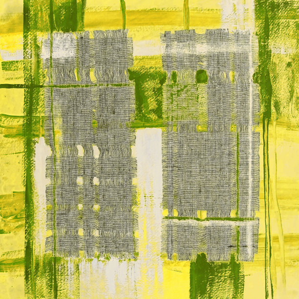 抽象插图绿黄色织物贴花。种族背景图片下载