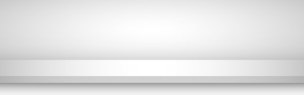 白色工作室表。空的背景光。白色的广告架。展示产品的设计模板。最小的中性模型。矢量图图片下载