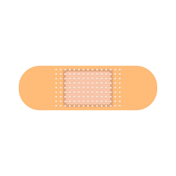 医疗创可贴。杀菌创可贴。平面矢量插图孤立在白色背景上图片下载