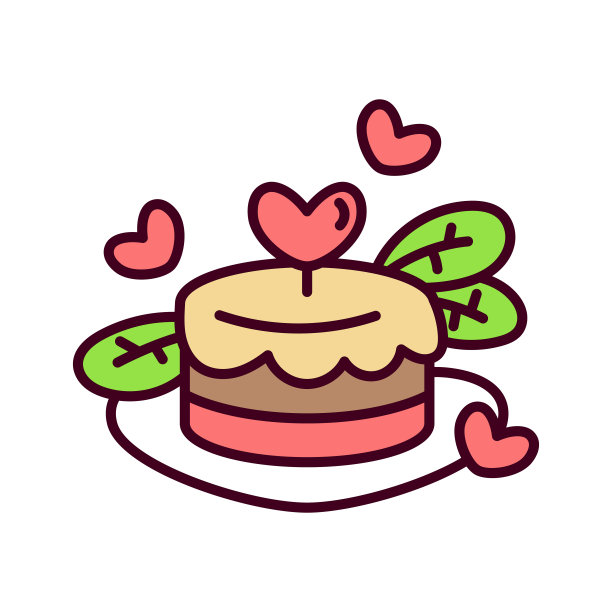 孤立的情人节蛋糕图片下载