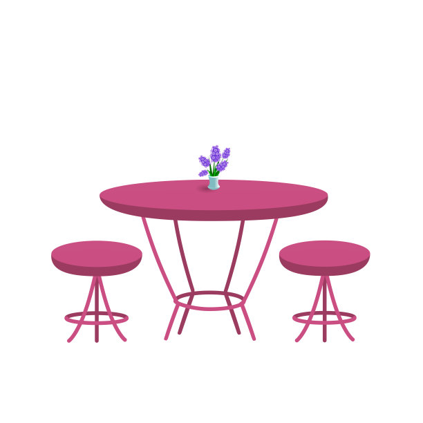 桌子和椅子。咖啡馆、餐厅、厨房、房间的家具。图片下载