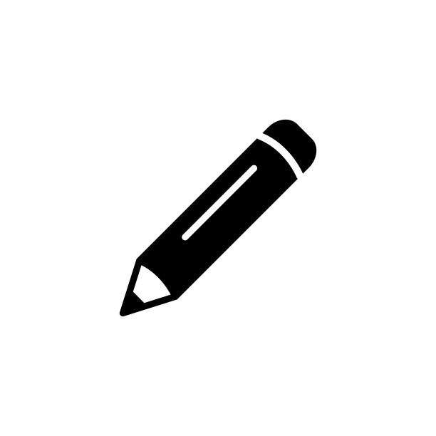 铅笔图标设计矢量模板插图图片下载