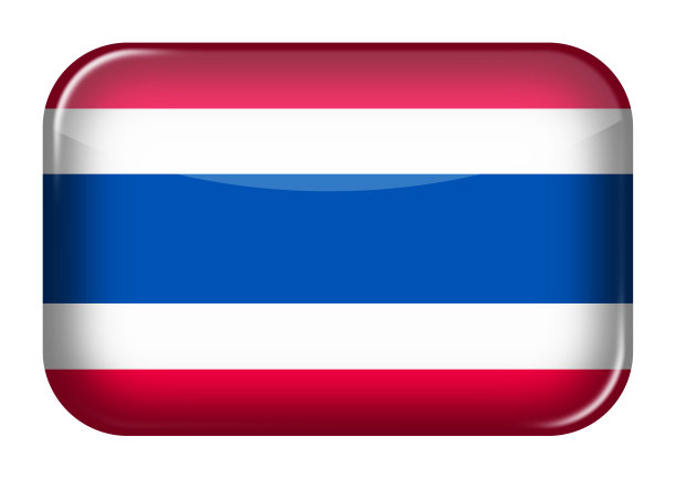 泰国网页图标矩形按钮剪辑路径3d插图图片下载