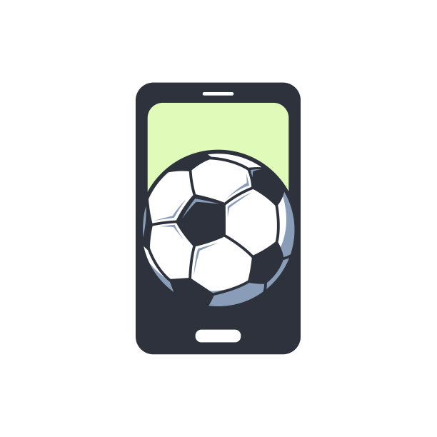 移动体育标志设计概念向量，手机足球标志图片下载