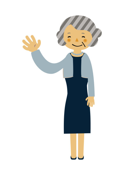 的形象说明。穿着正式服装的老年女性。图片下载