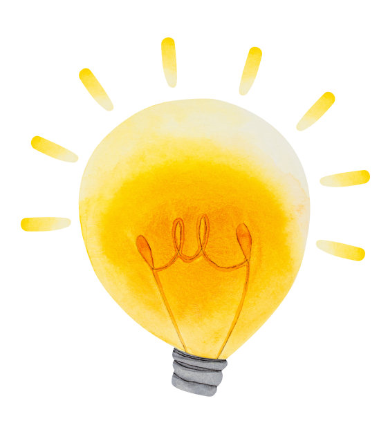 水彩灯泡图片下载
