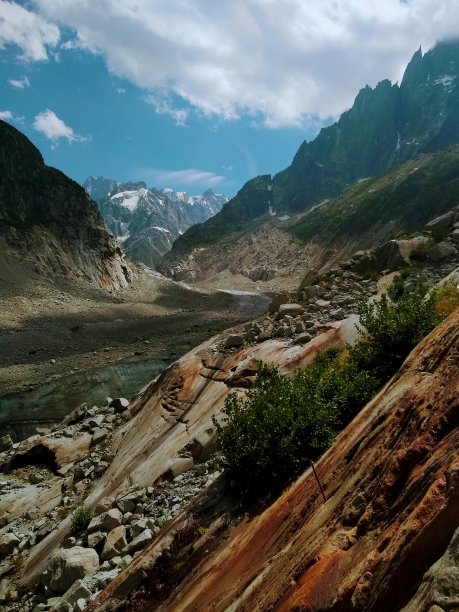 夏蒙尼冰川，冰海图片下载