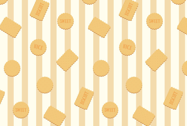 无缝模式与饼干横幅，卡片，传单，社交媒体壁纸等。图片下载
