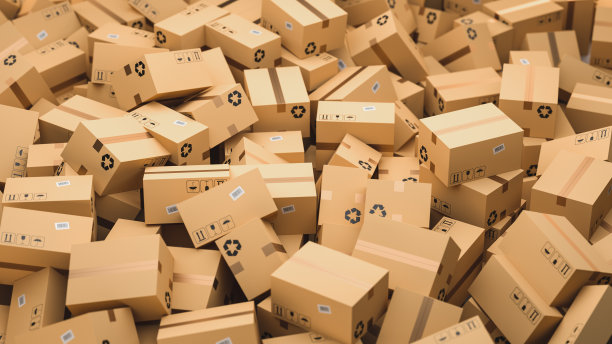 纸箱，物流配送理念图片下载