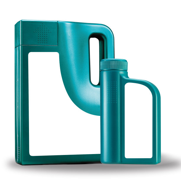 汽车滤油器和发动机油瓶隔离在白色背景上图片下载