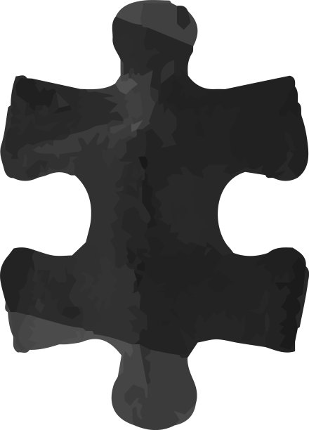 单色水彩拼图图片下载