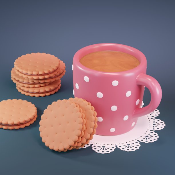 咖啡和饼干图片下载