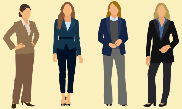 商界女性穿西装图片下载