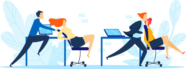 办公室的人坐在椅子上图片下载