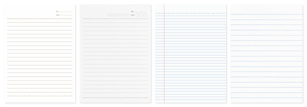 收集从笔记本孤立的白色背景与剪切路径图片下载