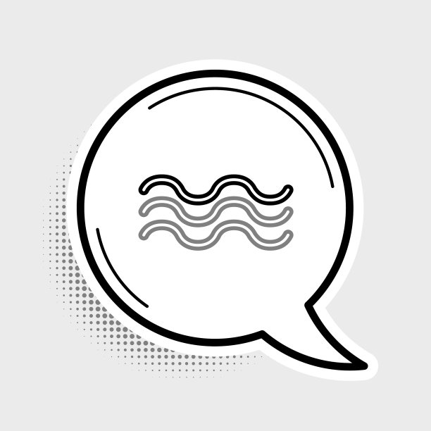 线波图标孤立在灰色背景图片下载