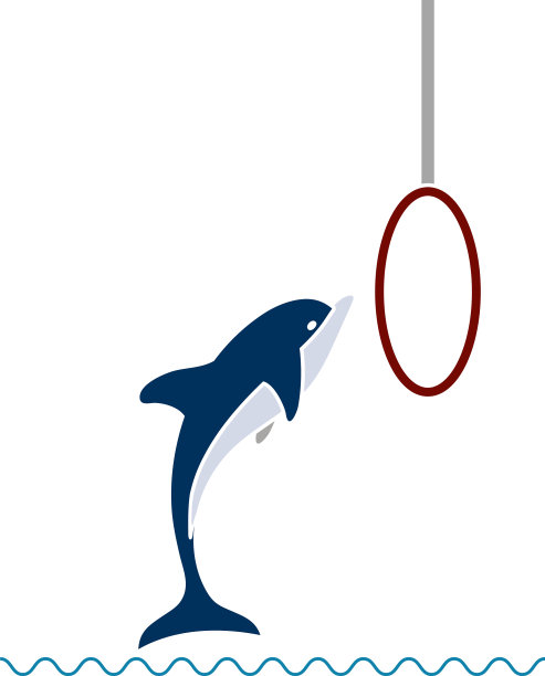 跳跃的海豚图标图片下载