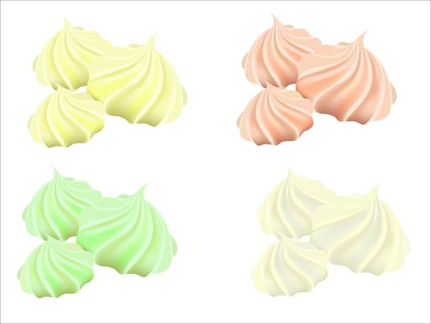 柠檬，香草，莓果和苹果蛋白酥皮图片下载