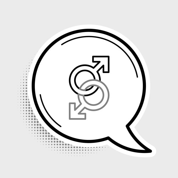 线男性符号图标孤立在灰色图片下载