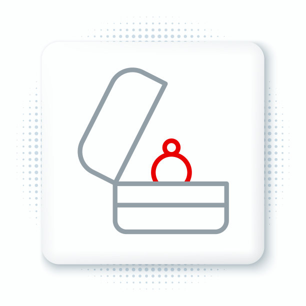 线婚戒图标孤立在白色图片下载