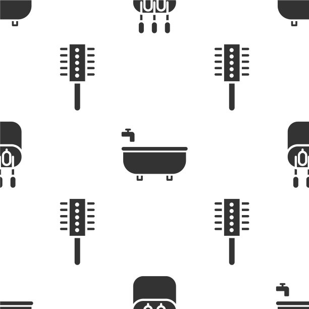 用棉签、浴缸和发刷擦拭耳朵图片下载