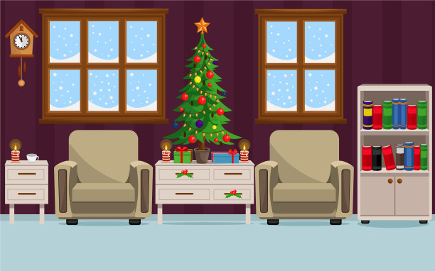 房间为庆祝新年而准备图片下载