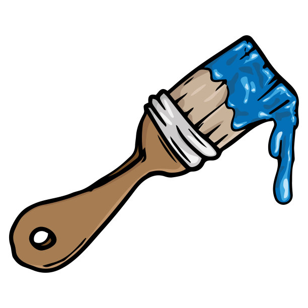 油漆刷图标刷用油漆手绘图片下载