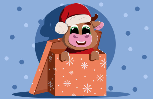 符号年2021年新年牛新年图片下载