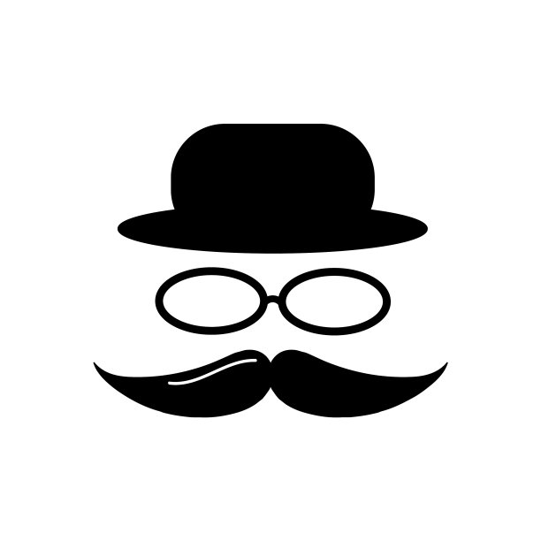 圆顶礼帽和胡子图片下载
