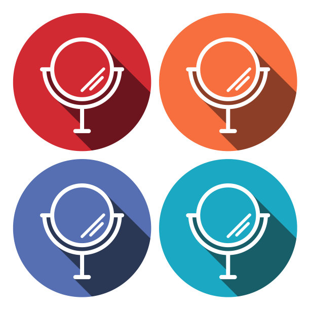 平色圆与长影镜图标图片下载