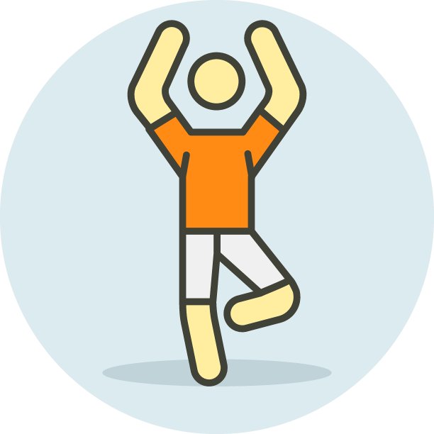 运动员站立姿势概念向量颜色线图标设计，健身房健身符号在白色的背景，锻炼锻炼设备库存插图图片下载