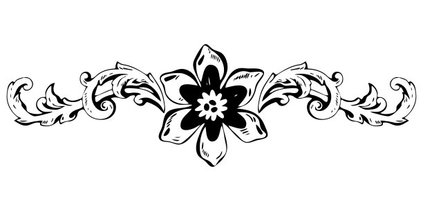 古董图案植物元素。图片下载