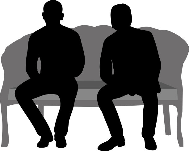 一个人孤零零地坐在沙发上图片下载