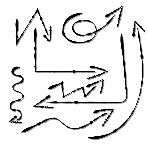 涂鸦箭头细线设置手绘箭头图片下载