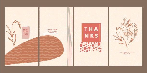 波西米亚风格的海报。质朴的手机数字装饰墙纸，小部件设计，美学锁屏。简单的女性抽象背景矢量插图的故事图片下载