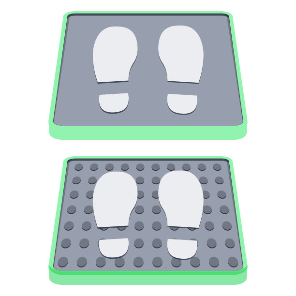 消毒垫。消毒垫。彩色抗菌进入地毯。为鞋子地毯消毒。向量图片下载