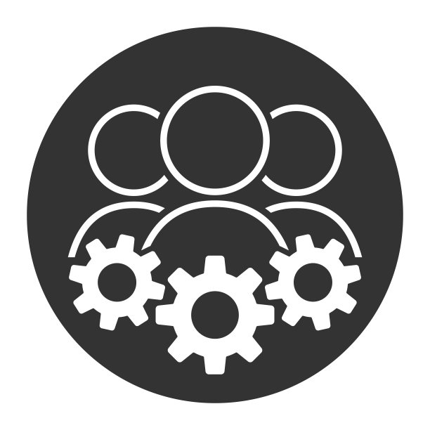 一组人矢量图标。商务委员会在工作中的象征。小队和装备标志被隔离在白色背景上。团队合作和互动理念。办公室管理。图片下载