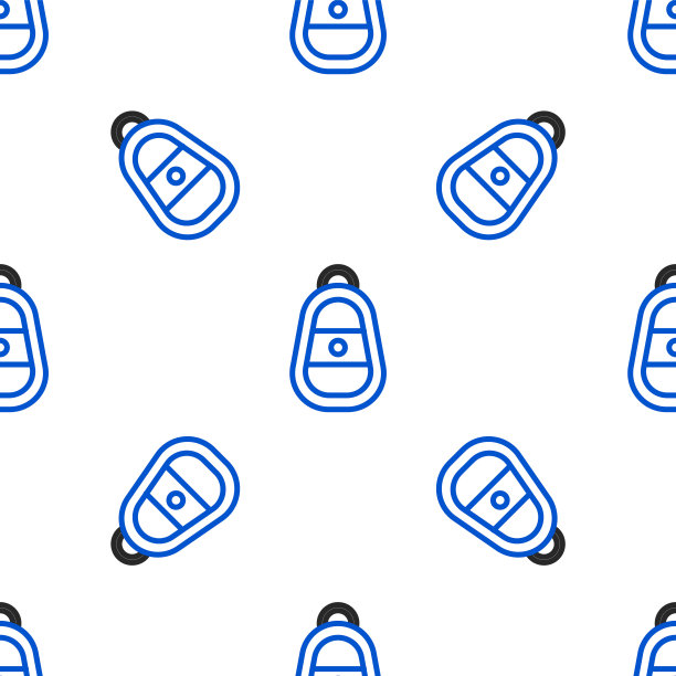 线车键与远程图标隔离无缝模式上的白色背景。汽车钥匙和报警系统。色彩斑斓的轮廓的概念。向量图片下载