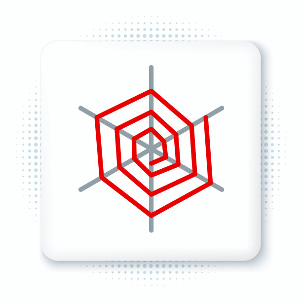 线蜘蛛网络图标孤立的白色背景。蜘蛛网的迹象。快乐的万圣节派对。色彩斑斓的轮廓的概念。向量图片下载