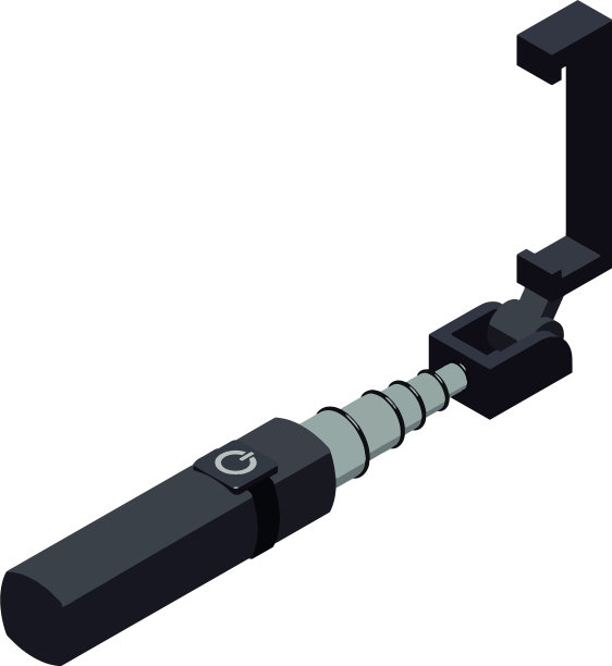 自拍杆图标等距风格图片下载