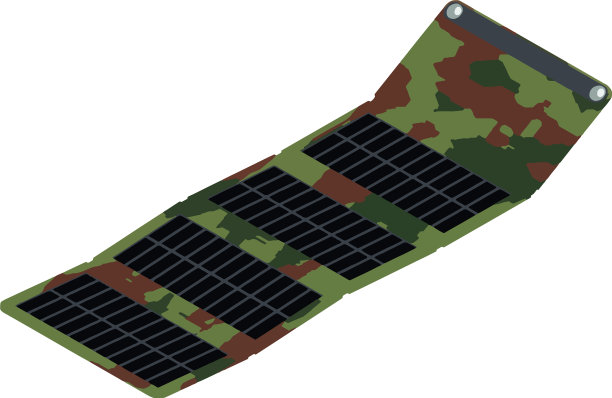 太阳能电池相机充电器图标等距风格图片下载