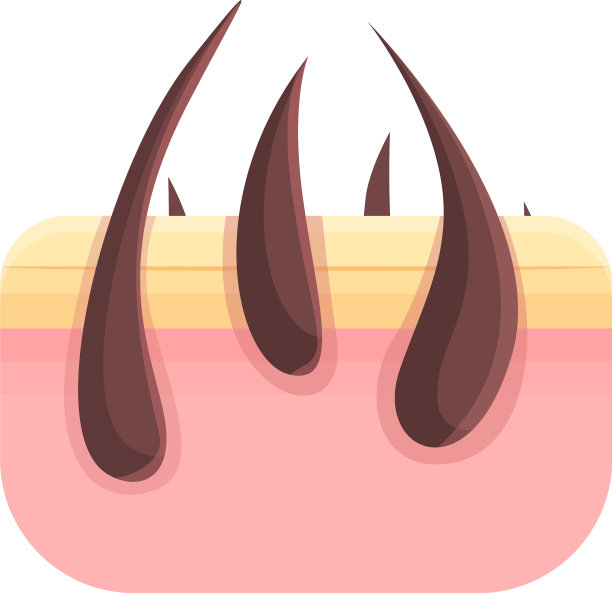 皮肤与头发去除图标卡通风格图片下载