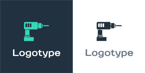 标志型电钻机图标隔离上图片下载