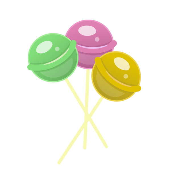 彩色的圆形棒棒糖孤立在白色的背景图片下载