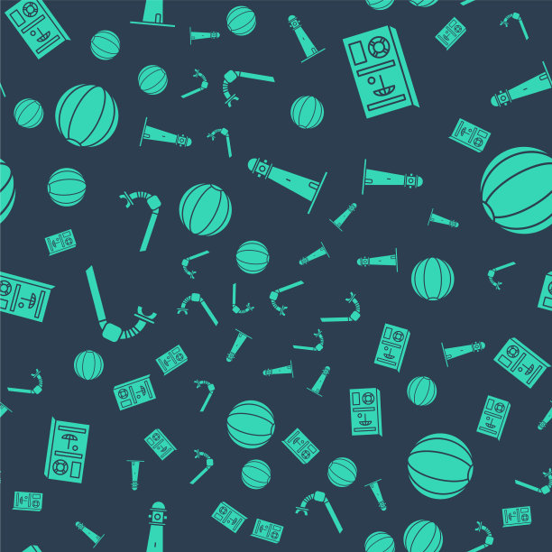 设置灯塔旅游手册，潜水和海滩图片下载