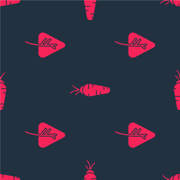 设置叶或叶和胡萝卜在无缝模式图片下载